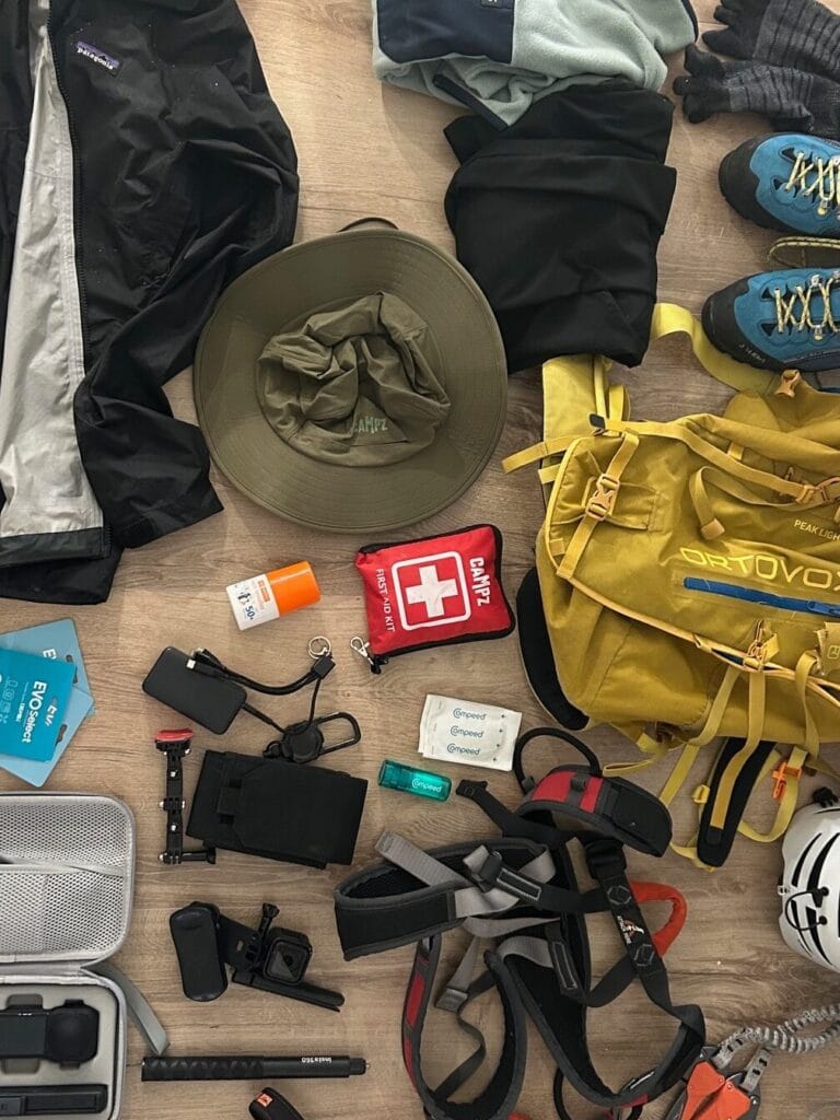 IMG_2808 Outdoor gear for packing Dolomites Hut to hut tour